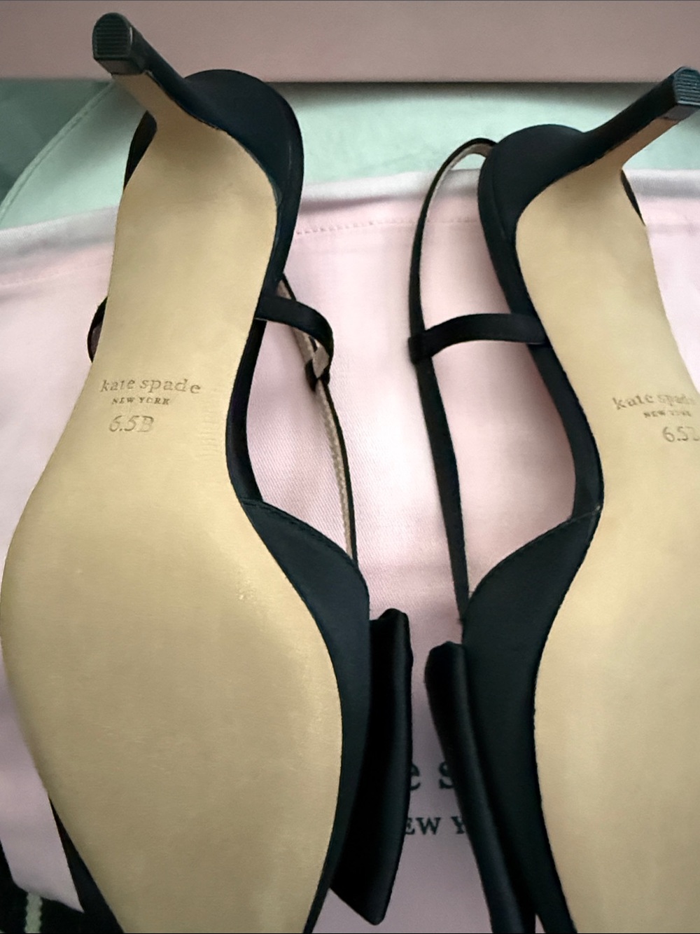 kate spade Black Pointed-Toe Slingback Mules with Bow - Picture 4 of 11